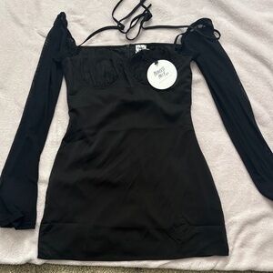 Princess Polly| Elegant Black Off-Shoulder Dress